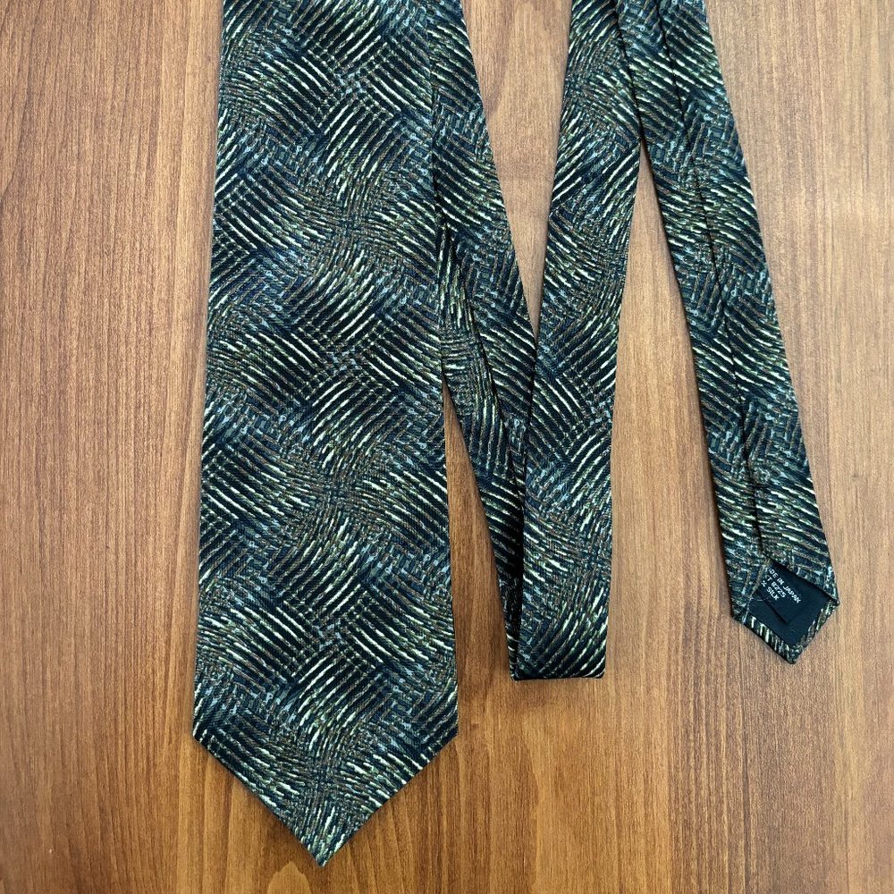 Jhane Barnes Vintage Silk Geometrical pattern tie